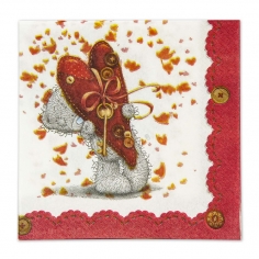 Салфетки Me to you RED (Медвежонок Тедди)